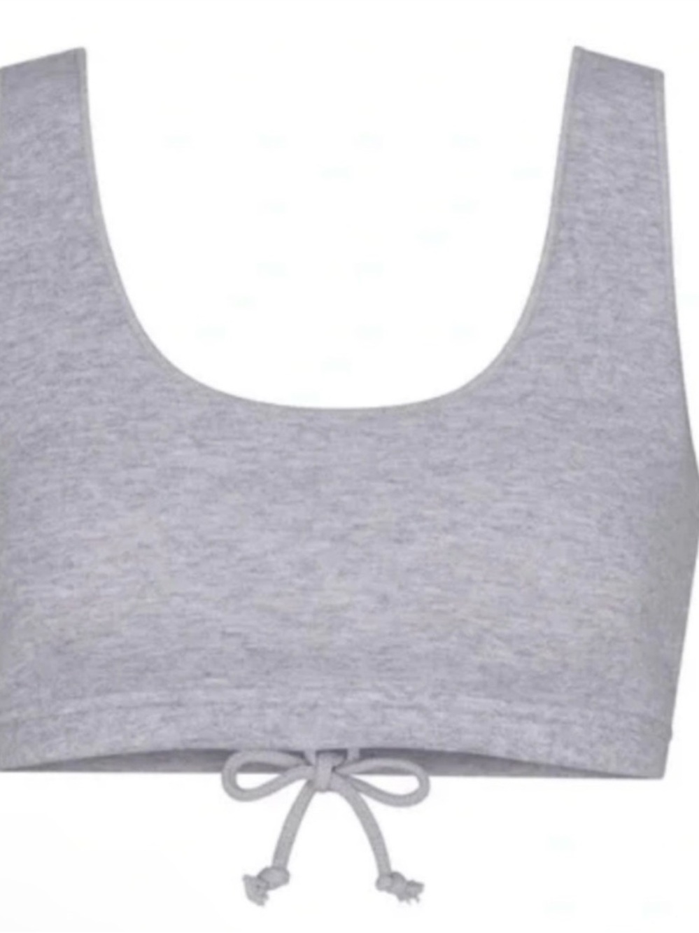 SKIMS Light Gray Scoop Neck Sports Bra